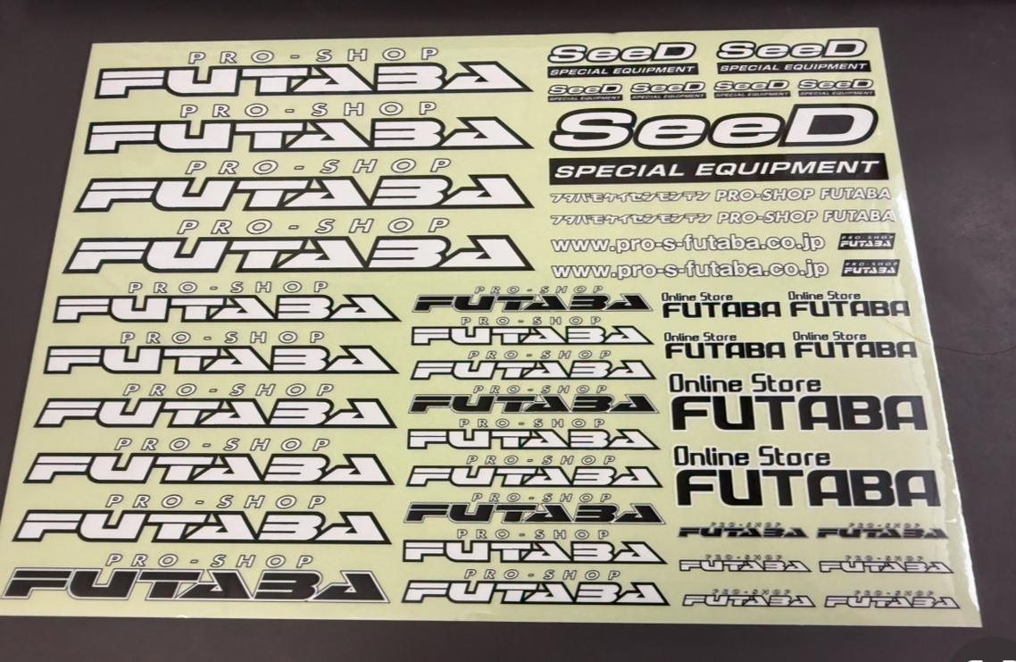 フタバ模型オリジナル　PF-ST2　PRO　SHOP　FUTABA　オリジナルステッカーVer.09(1pcs)